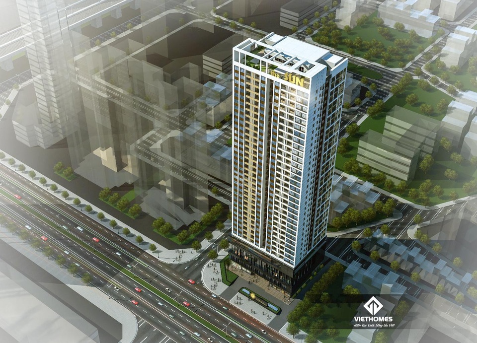 Phối cảnh chung cư The Sun – Mễ Trì