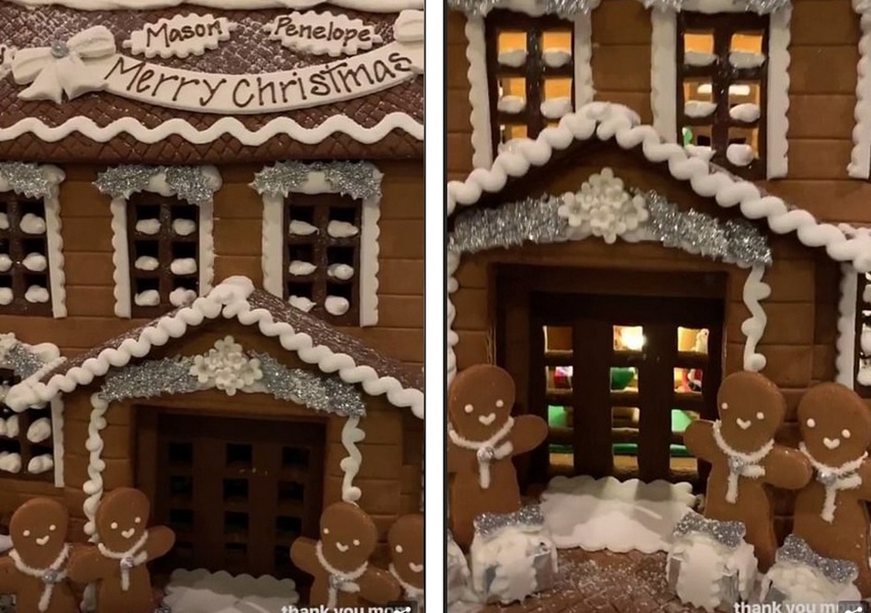 
Kourtney Kardashian khoe bánh gừng dễ thương của gia đình
