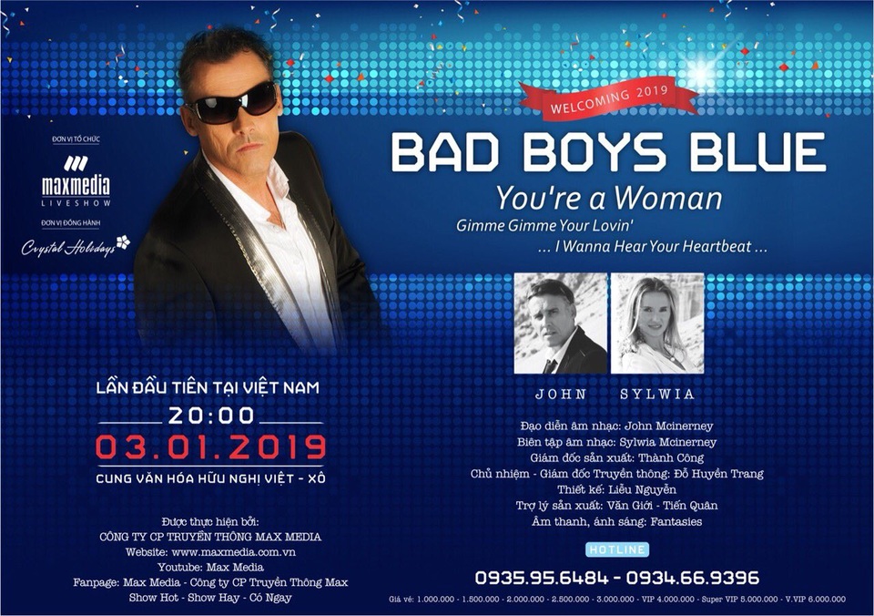 Đồng hành cùng Liveshow Bad Boys Blue, Crystal Holidays tặng khách hàng đêm nghỉ dưỡng cao cấp - 1 Đồng hành cùng Liveshow Bad Boys Blue, Crystal Holidays tặng khách hàng đêm nghỉ dưỡng cao cấp - 1