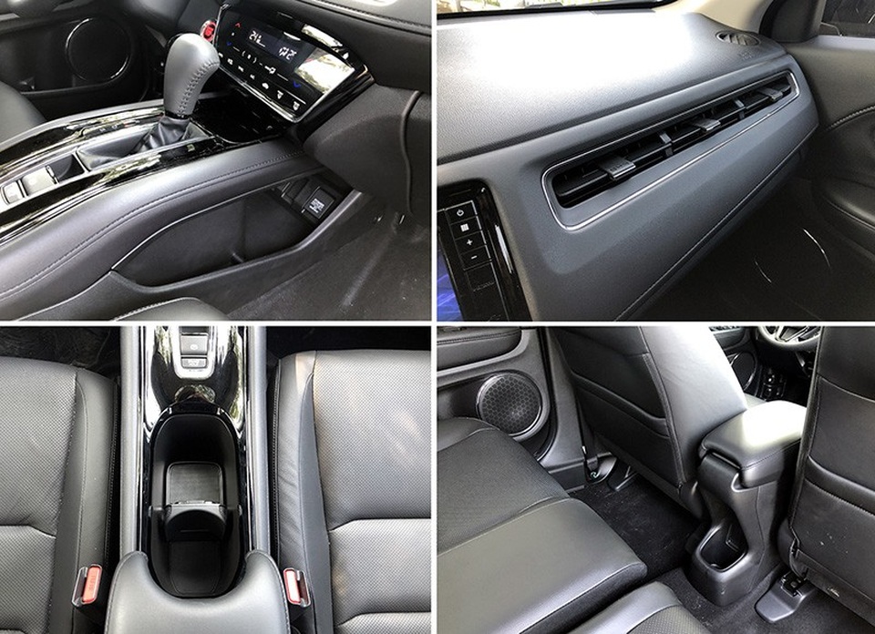 Hốc chứa điện thoại, bệ tì tay, khe gió thiết kế phá cách trên HR-V