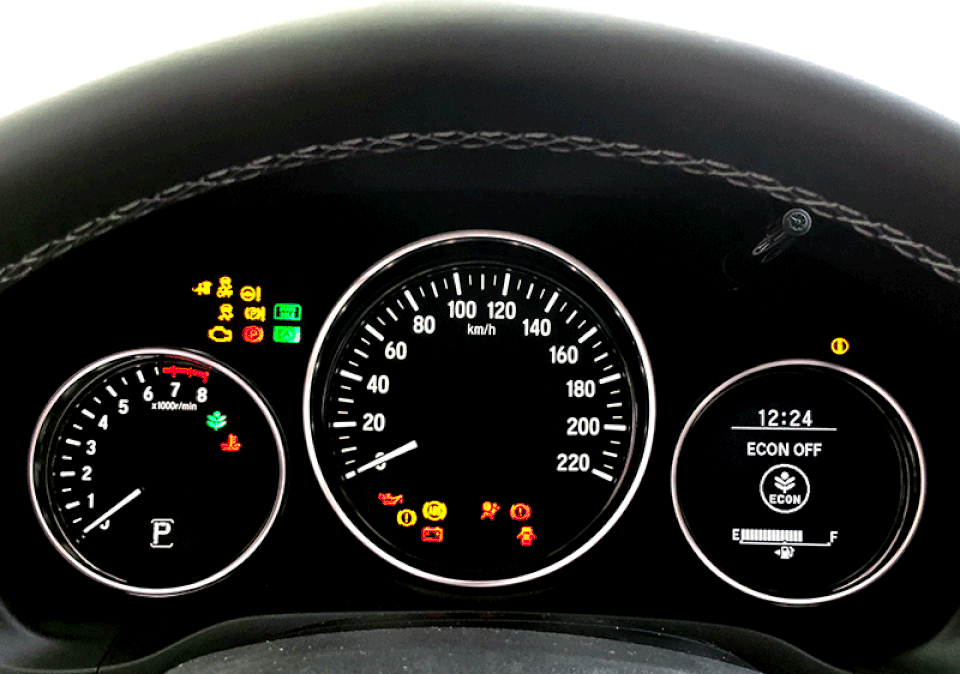 Bố trí bảng đồng hồ của Honda HR-V
