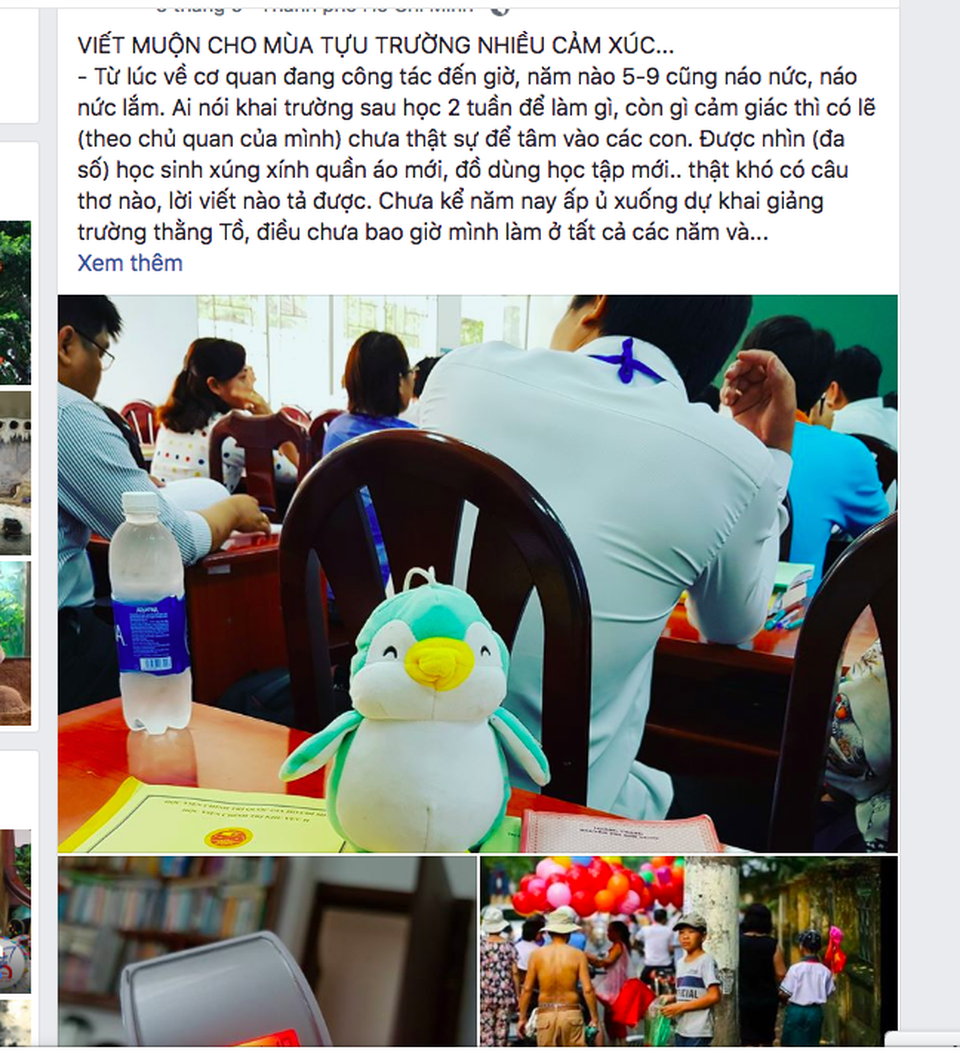 Tiếc thương một nhà giáo tài năng và nhiệt huyết - 2 Status cuối cùng của thầy Giang trên trang cá nhân với rất nhiều tâm tư, trăn trở về nghề, về đời