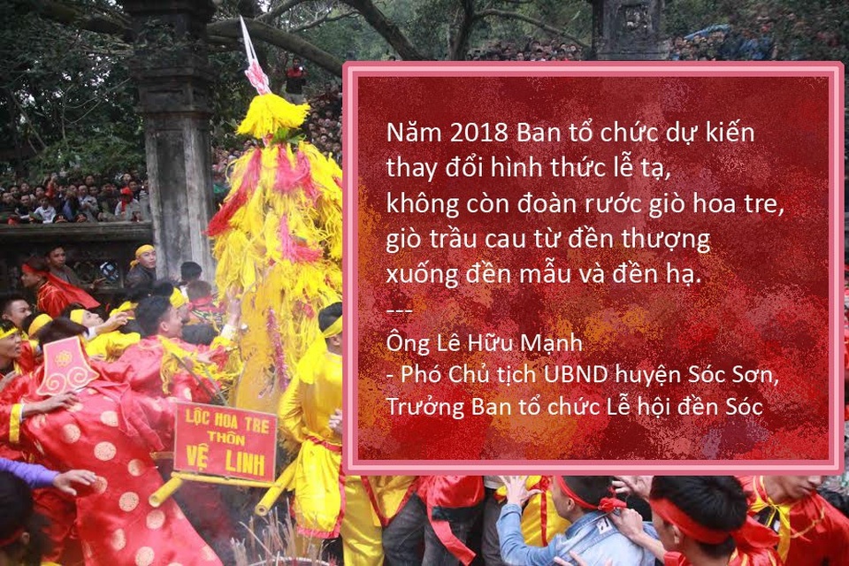 Xem thêm: Bỏ “cướp lộc” hoa tre ở Lễ hội đền Sóc 2018
