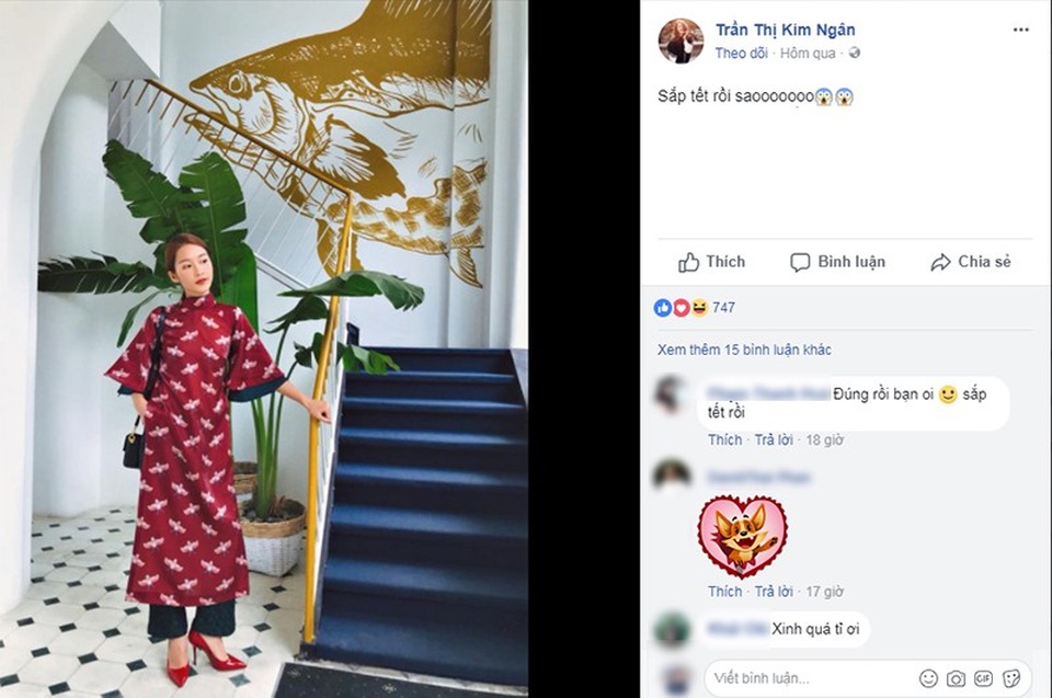 Hot girl Việt tưng bừng khoe ảnh đón Tết rực rỡ - 5
Năm 2017 vừa qua, dù khá kín tiếng nhưng hotgirl Khả Ngân vẫn cập nhật những hình ảnh xinh đẹp, trẻ trung của mình trên trang cá nhân