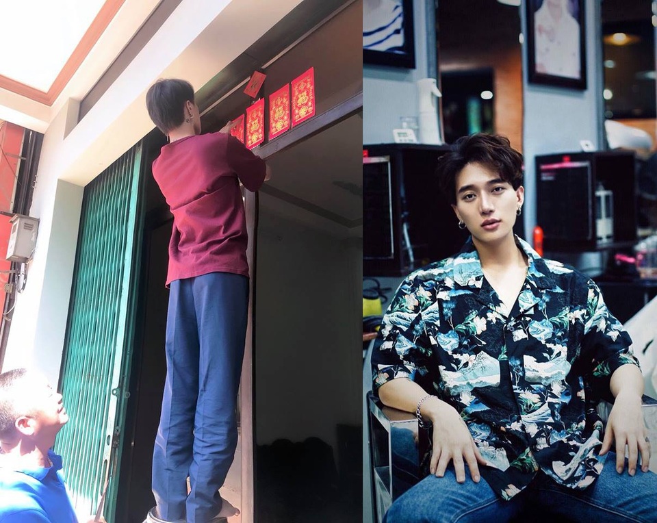 Nhạc sĩ Châu Đăng Khoa về quê nhà Buôn Mê Thuột để cùng gia đình sum họp và đón Tết. Nam nhạc sĩ chia sẻ hình ảnh tự mình trang trí nhà cửa để chuẩn bị đón Tết. Châu Đăng Khóa chia sẻ hài hước: “Nét đẹp lao động của người cháu đích tôn trong những ngày giáp tết. Với tư cách của một người cháu đích tôn và là người cao nhất nhà thì công việc cắt dán “nài xì xìn “ thường niên này là độc quyền của anh nha mấy đứa”.