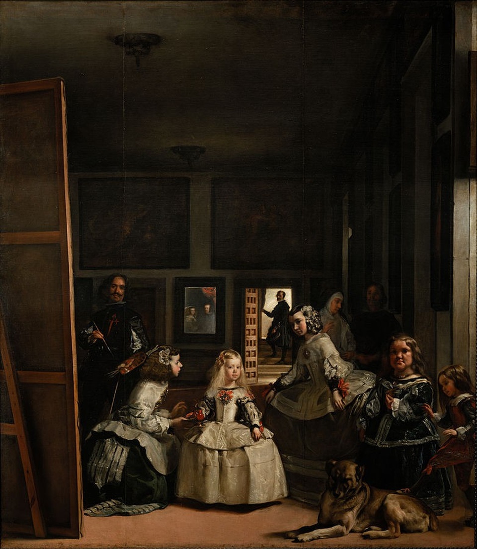 Chân dung những chú chó xuất hiện trong siêu phẩm hội họa - 12 Bức “Las Meninas” (Các thị nữ - 1656) được thực hiện bởi họa sĩ người Tây Ban Nha - Diego Velázquez, hiện đang trưng bày tại bảo tàng Padro, Madrid, Tây Ban Nha.