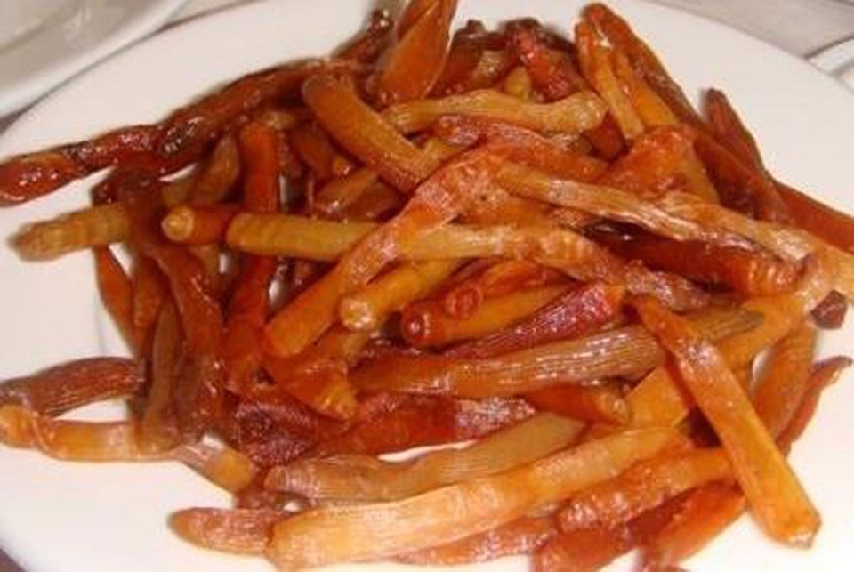 
Sá sùng khô chiên rất hấp dẫn.
