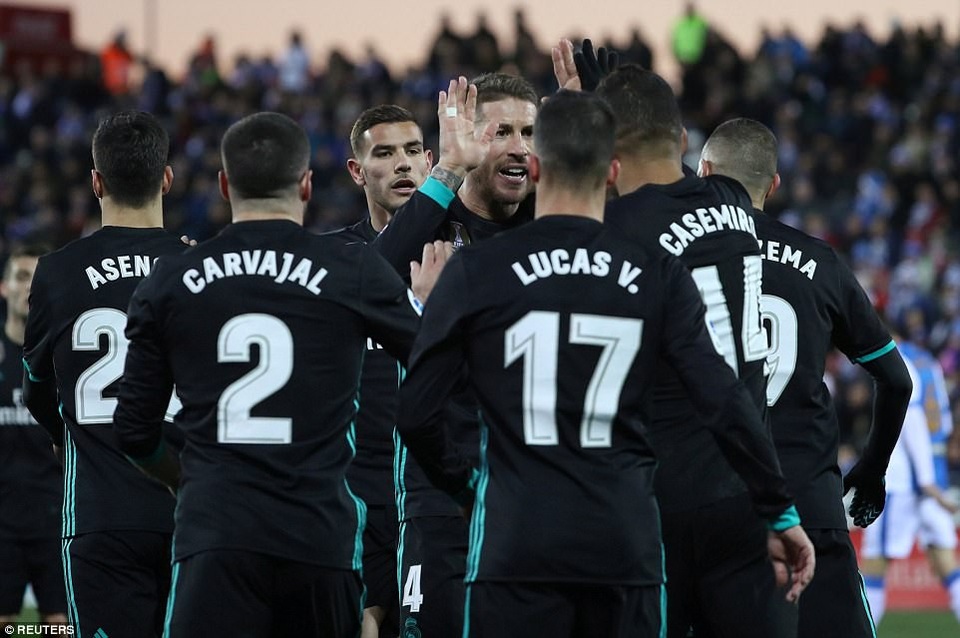 Phục hận Leganes, Real Madrid vươn lên thứ ba tại La Liga - 7
Real Madrid đã phục hận Leganes thành công, đội đã khiến họ vỡ mộng giành cú ăn ba năm nay