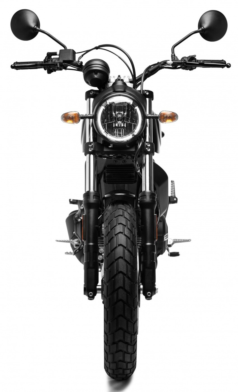 Ducati Scrambler Hashtag - Chỉ có thể mua online - 2
Xe được trang bị đèn pha tròn và gương tròn cổ điển