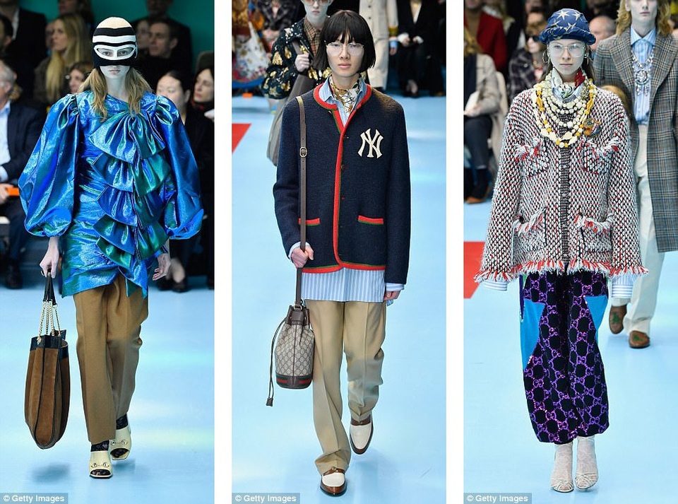 Những mẫu thời trang thực sự mang tính… thể nghiệm nghệ thuật, bởi nếu đặt vào bối cảnh đời sống, sẽ thật khó hình dung phản ứng của người xung quanh nếu bạn diện một “cây đồ” như thế này.