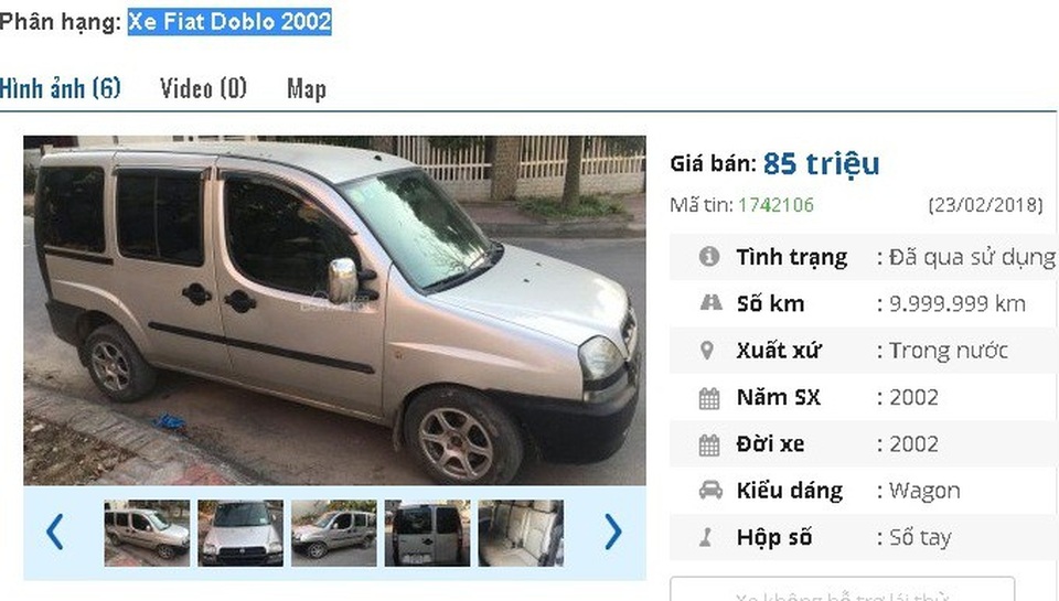 Loạt ô tô cũ chính hãng giá dưới 100 triệu đồng này đang rao bán đầu năm - 3
Chiếc xe Xe Fiat Doblo đời 2002 đang được chủ nhân rao bán giá 85 triệu đồng.