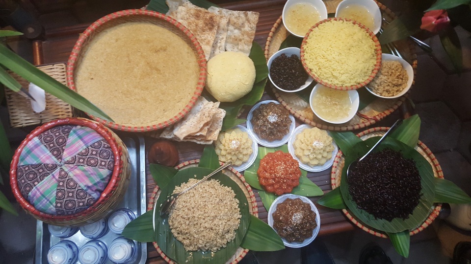 Hội thi nấu xôi nức tiếng Hà Nội - 6 Một mâm xôi với đầy đủ hương vị đặc trưng của người dân Phú Thượng.