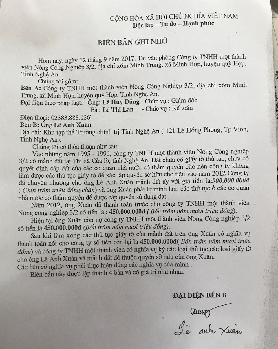 Vụ giám đốc nông trường bị tố lộng quyền: Bán đất không “văn tự”? - 2 Vụ giám đốc nông trường bị tố lộng quyền: Bán đất không “văn tự”? - 2