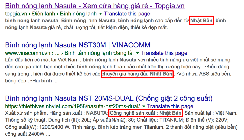 Mua bình nước nóng không rõ nguồn gốc: Đừng rước hoạ vào thân! - 2 Nhiều đại lý bán lẻ khẳng định thương hiệu Nasuta đến từ Nhật Bản.