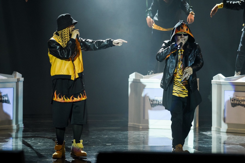 Hình ảnh Phúc Bồ- Hà Lê trong đêm chung kết Sao đại chiến tối 2/2/2018.