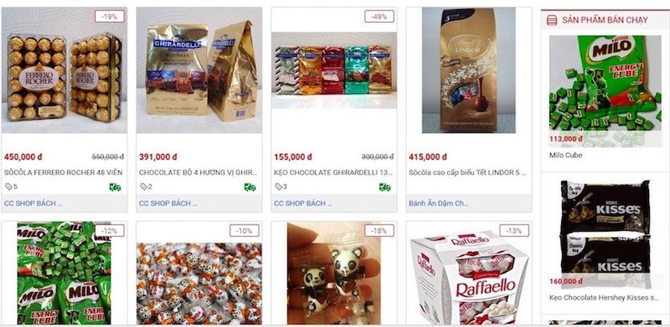 Gần Tết, người dân "đua nhau" đi chợ online - 2 Các mặt hàng phục vụ Tết được bán rất phong phú trên các sàn thương mại điện tử