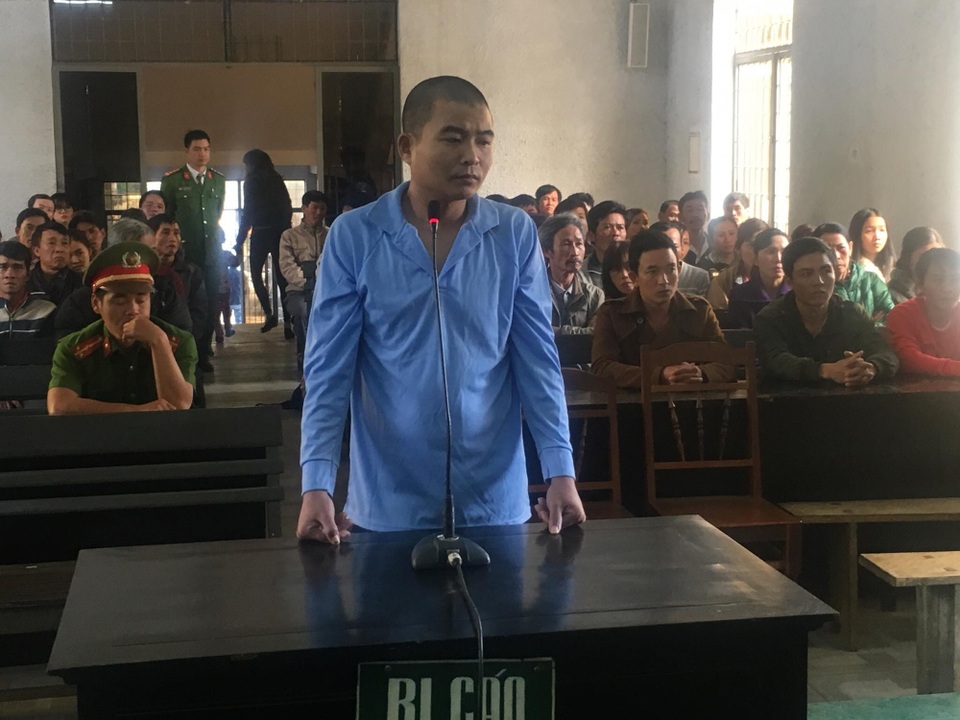 Bị cáo Dương tại phiên tòa