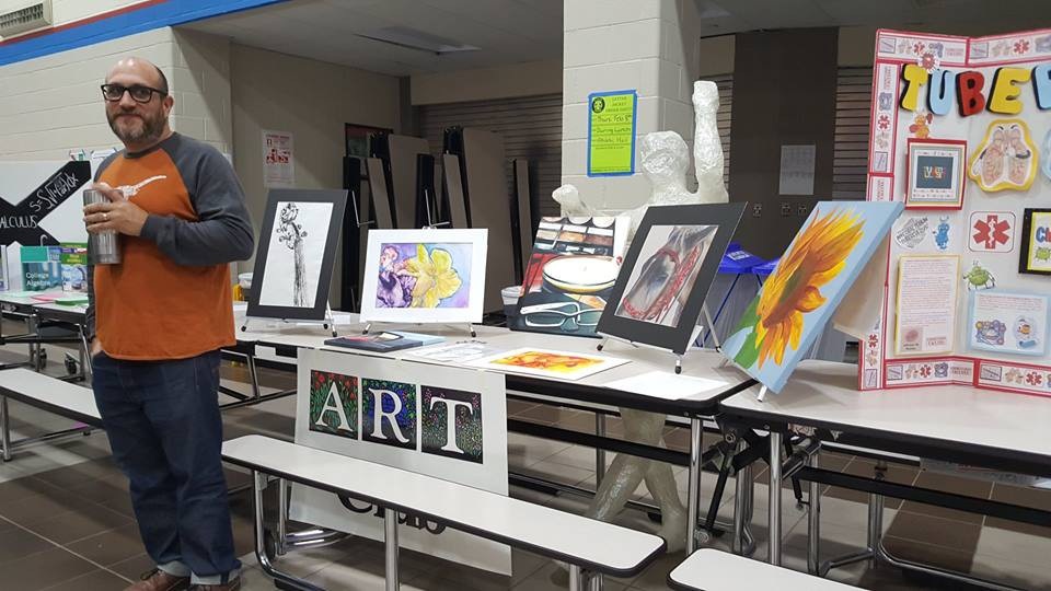 "Mắt thấy tai nghe" chuyện bắt đầu vào phổ thông trung học ở Mỹ - 3 Gian hàng môn vẽ nghệ thuật.