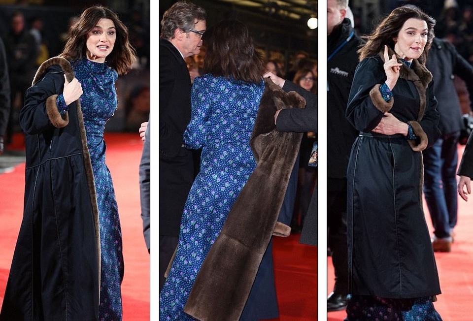 Sao "Xác ướp Ai cập" trẻ đẹp ở tuổi 47 - 13
Rachel khoác thêm áo sau khi đã làm xong nhiệm vụ tạo dáng trên thảm đỏ để phóng viên chụp hình.