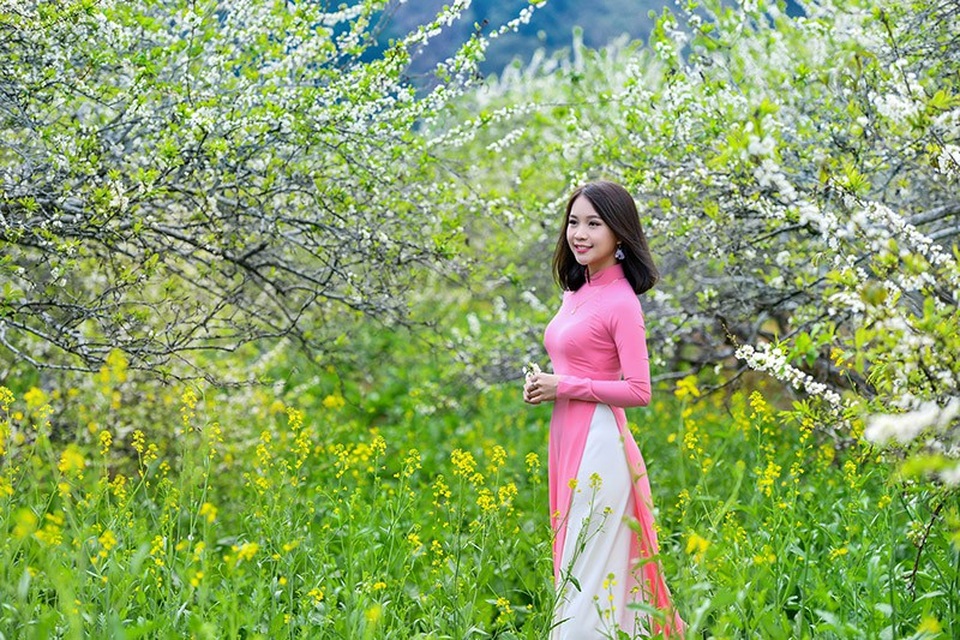Xuân về đẹp tuyệt giữa rừng hoa mận trắng Mộc Châu - 3 Là một người yêu thích khám phá, sáng tạo và du lịch, cô giáo Tuyết và các bạn của mình đã chụp nhiều bức ảnh để lưu giữ hình ảnh tuyệt đẹp này.