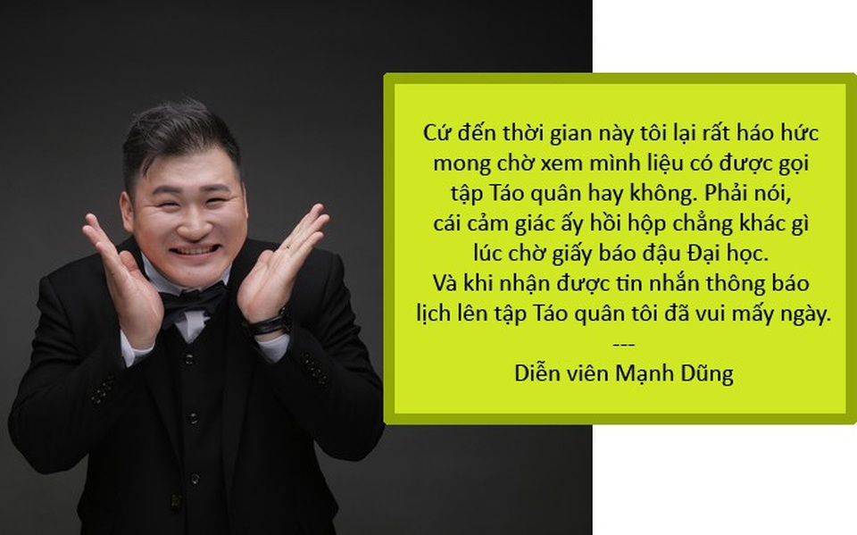 Xem thêm: “Thiên Lôi” Mạnh Dũng: “Nhận được lịch tập Táo Quân, tôi tăng động mất mấy ngày”