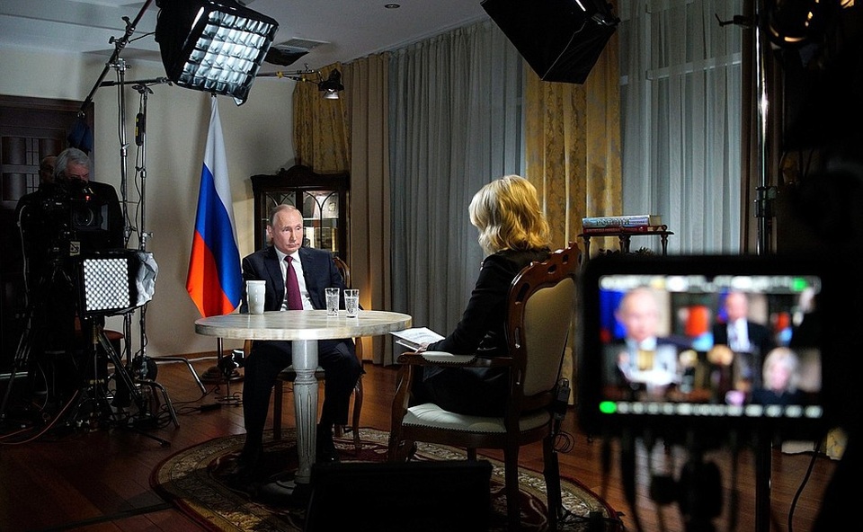 Tổng thống Putin tiết lộ thành tựu lớn nhất trong nhiệm kỳ tổng thống - 1 Tổng thống Putin trong cuộc phỏng vấn với NBC (Ảnh: Kremlin)