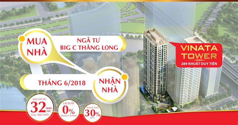 Vinata Tower khuấy động bất động sản Trung Hòa - Nhân Chính - 2
Hiện nay, dự án được chào bán chỉ từ 32 triệu/m2, bàn giao đầy đủ nội thất