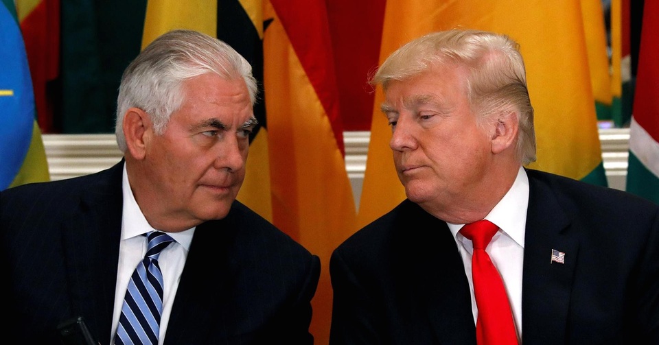 Tổng thống Trump thừa nhận mâu thuẫn với Ngoại trưởng Tillerson - 1 Tổng thống Donald Trump và Ngoại trưởng Rex Tillerson (Ảnh: Reuters)
