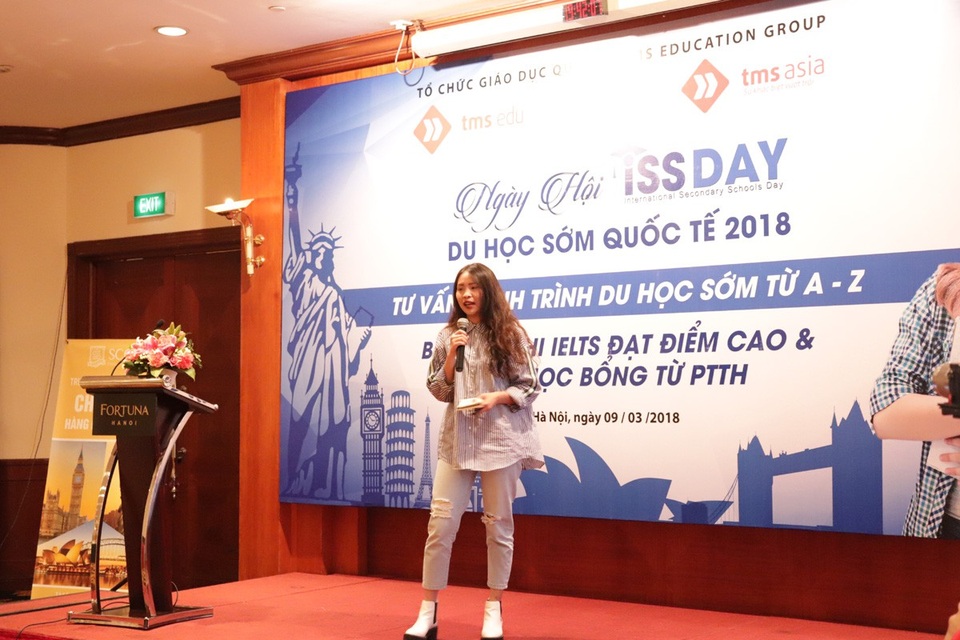 4 “bí kíp” hiệu quả để luyện IELTS và săn học bổng - 3 Ngô Hải Anh với phần chia sẻ kinh nghiệm săn học bổng từ THPT.