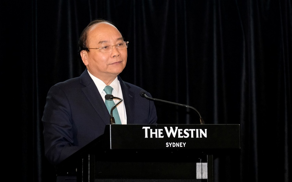 Thủ tướng nói về “thời cơ vàng” cho doanh nghiệp Việt Nam và Australia - 1 Thủ tướng Nguyễn Xuân Phúc tại Diễn đàn Doanh nghiệp Việt Nam - Australia