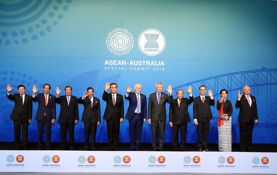 Tuyên bố chung Hội nghị Cấp cao Đặc biệt ASEAN - Australia - 1 Các nhà lãnh đạo ASEAN và Australia thống nhất ra Tuyên bố Sydney ngày 18/3