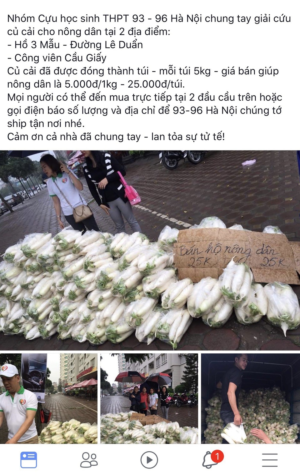 Giải cứu củ cải: Người dân háo hức, kẻ buôn héo hon - 2 Phong trào giải cứu củ cải được nhiều người ủng hộ