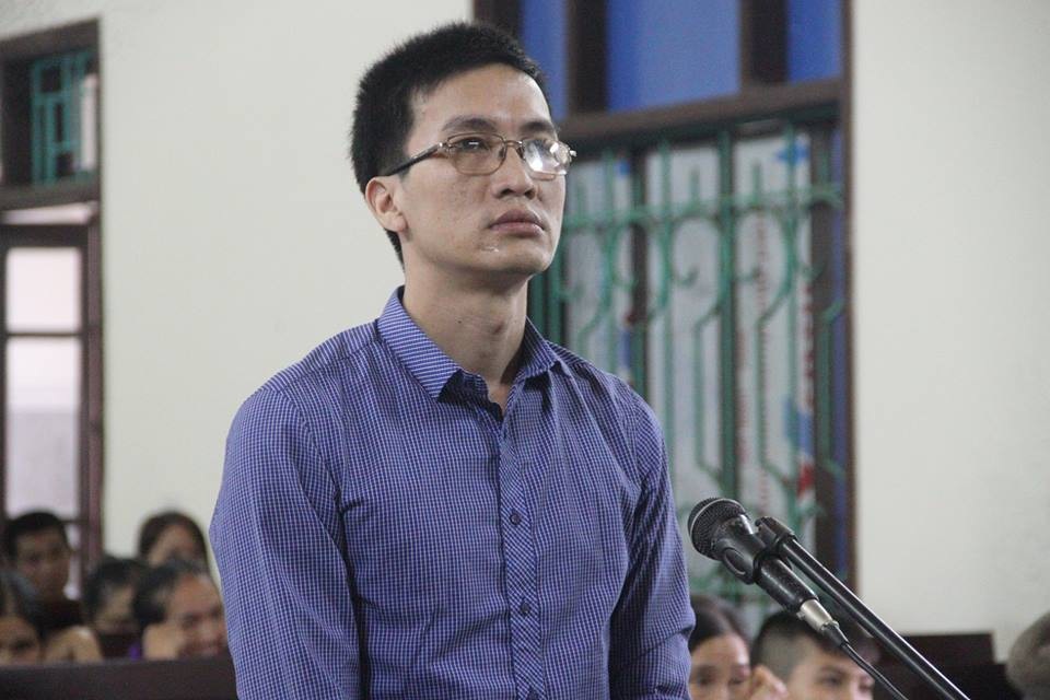 Bị cáo Hậu tại phiên tòa sáng nay (20/3).