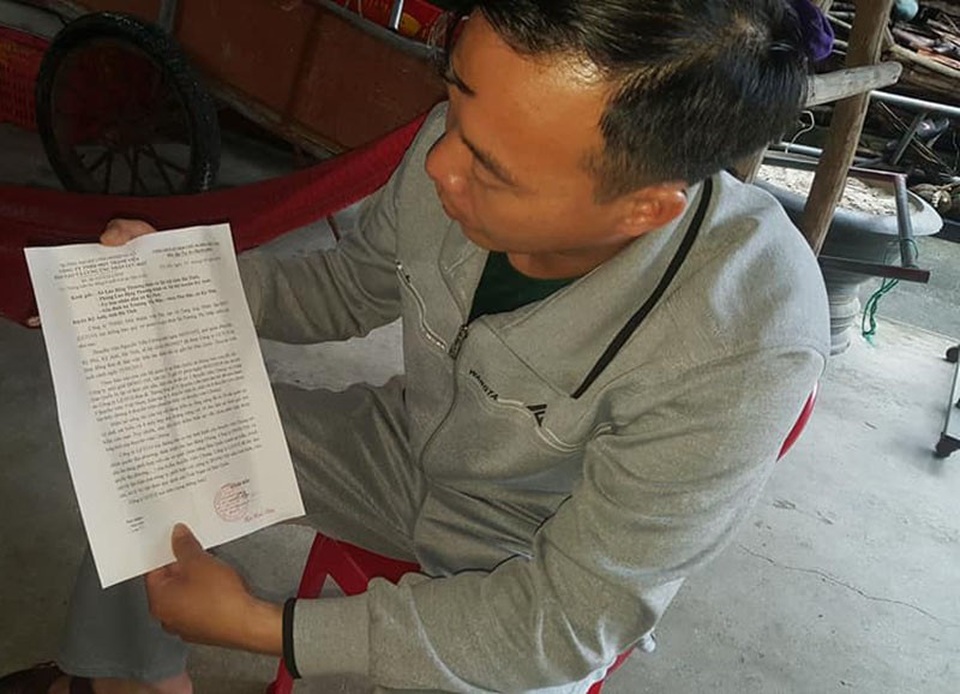 Người nhà anh Chung cho biết những thông báo về việc thuyền viên này gặp nạn ở Hàn Quốc.