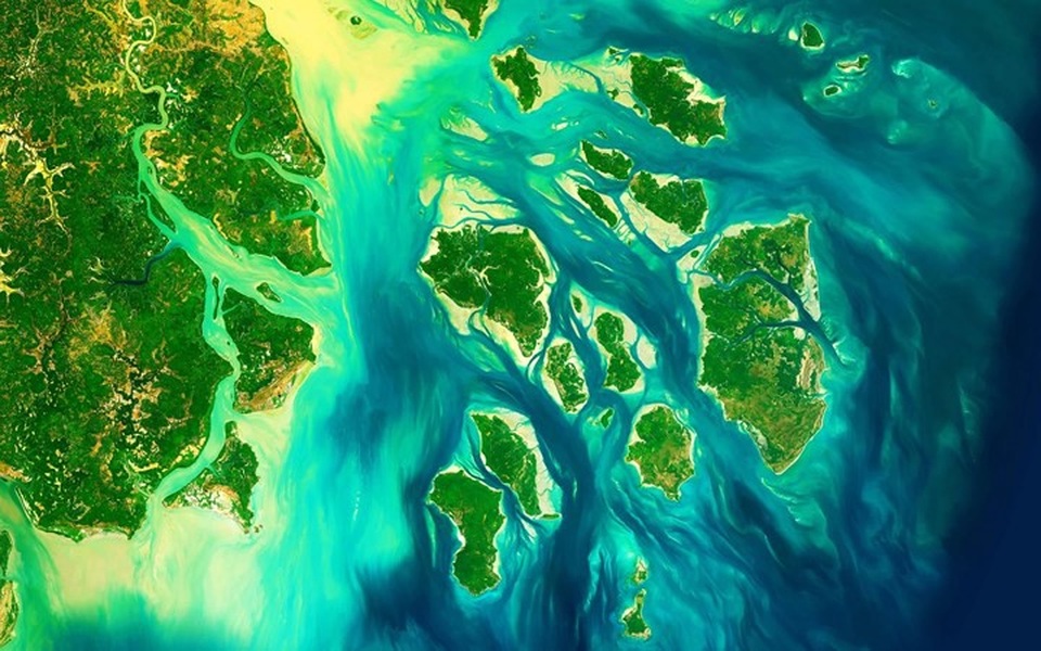Ngỡ ngàng với những bức ảnh vệ tinh cực kỳ ấn tượng - 18 Cộng hòa Guinea Bissau ở Tây Phi.