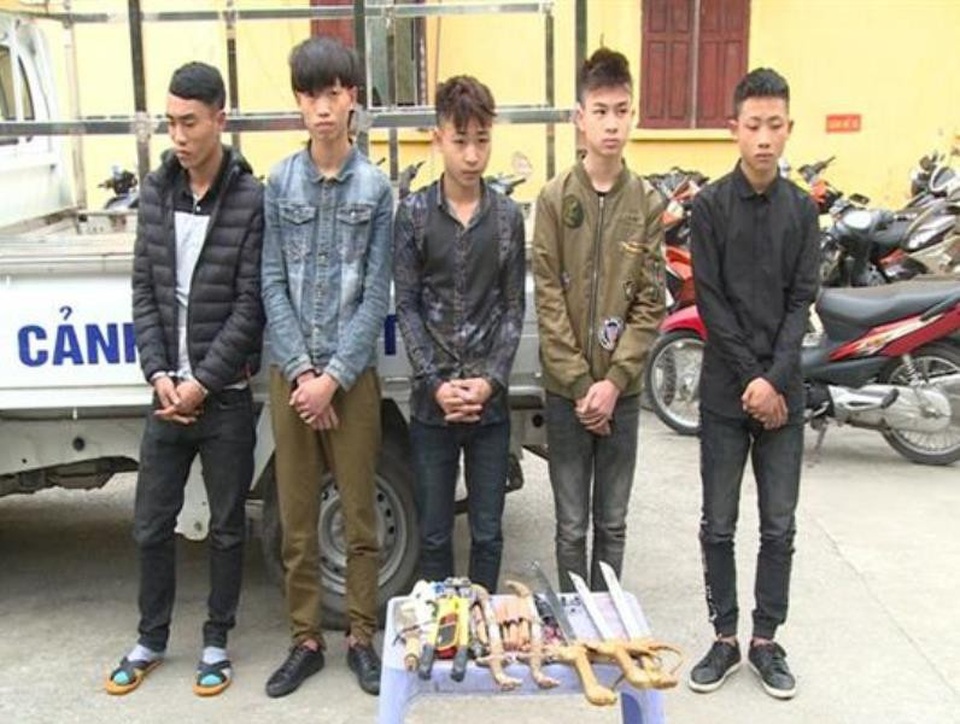 Nhóm đạo chích chuyên trộm cắp hòm công đức trên địa bàn huyện Quỳnh Phụ (ảnh: Công an Thái Bình)