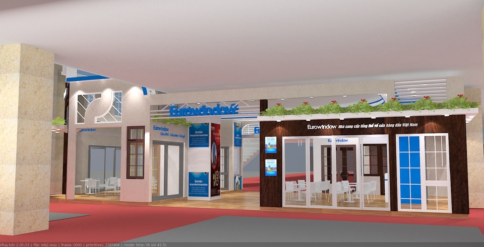Eurowindow liên tục là doanh nghiệ có gian hàng đẹp và duy mô nhất Vietbuild qua các kỳ Triển lãm