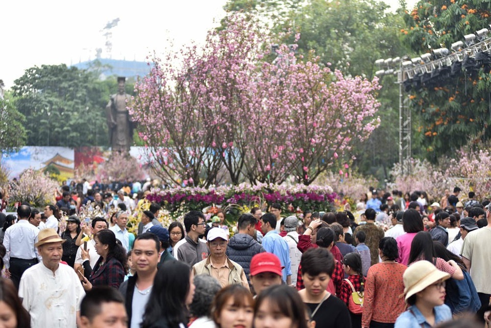 Hàng nghìn cành hoa anh đào khoe sắc bên hồ Gươm - 1
Nhân dịp kỉ niệm 45 năm thiết lập quan hệ ngoại giao Việt Nam - Nhật Bản (21/9/1973 - 21/9/2018), thành phố Hà Nội phối hợp cùng với Đại sứ quán Nhật Bản tại Việt Nam tổ chức trưng bày khoảng 50 cây, 10.000 cành hoa anh đào và một số những loài hoa đặc trưng của Việt Nam và Nhật Bản tại khu vực tượng đài Lý Thái Tổ, Hà Nội. Sáng 24/3, rất đông người dân đã tới tham dự.