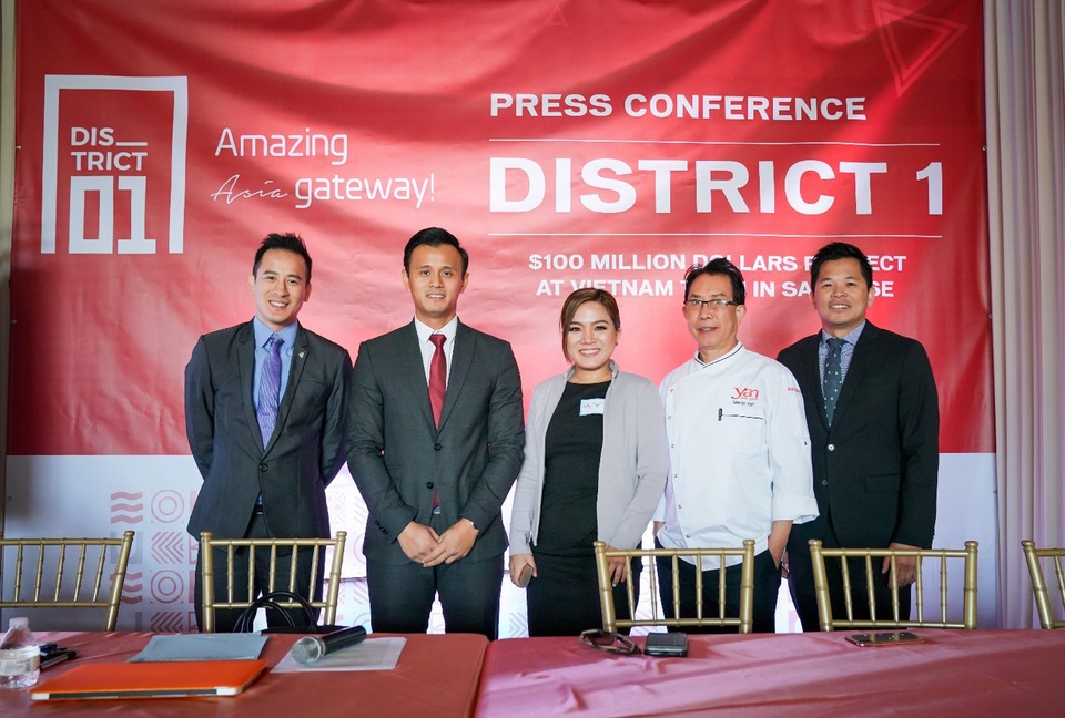 Mr. Trung lâm, Evan Huynh (Executive sale and Invesment Director), Jody Ngo ( Executive Marketing Director),Mr Martin Yan ( Hospitality and Culinary Consultant),Jeff Võ ( Vice President of GD Commercial)