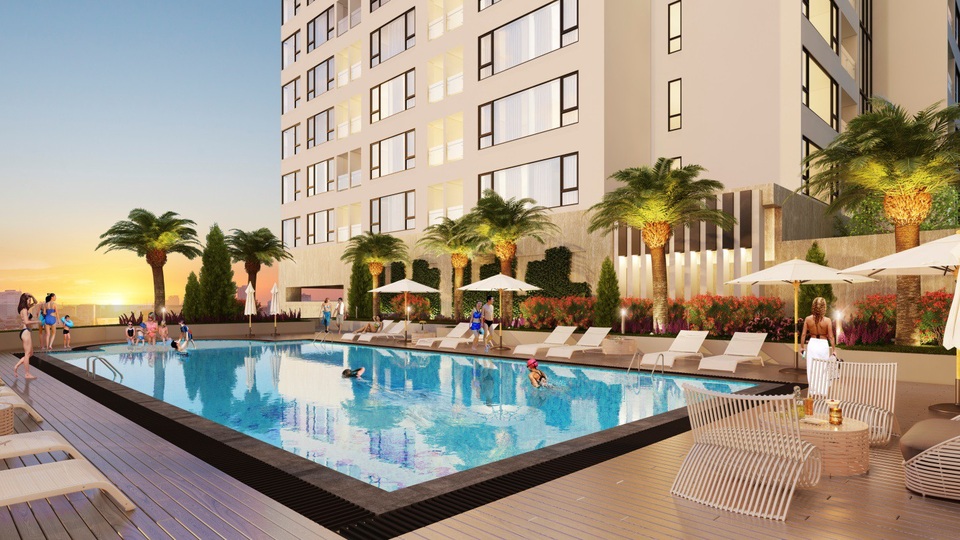 Điểm nóng của thị trường BĐS phía Tây Hà Nội - 2 Tiện ích bể bơi ngoài trời
