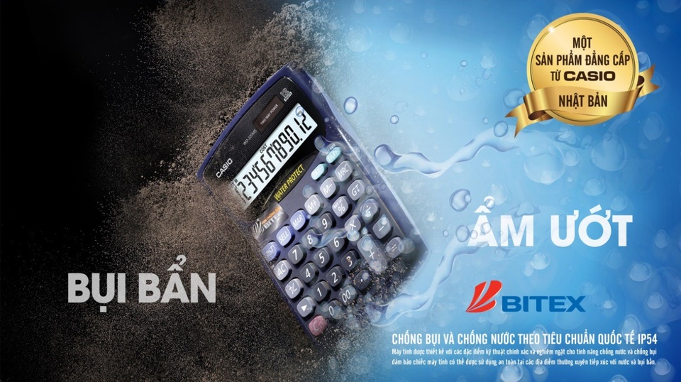 Chợ bẩn, công trường bụi, và giải pháp chống bụi, chống nước mang tên WD-220MS - 3 WD-220MS của CASIO – Không ngại bụi bẩn, chẳng lo ẩm ướt