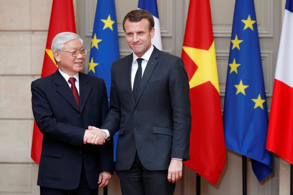 Hình ảnh Tổng Bí thư Nguyễn Phú Trọng hội đàm với Tổng thống Pháp tại Điện Elysee - 8 Hình ảnh Tổng Bí thư Nguyễn Phú Trọng hội đàm với Tổng thống Pháp tại Điện Elysee - 8