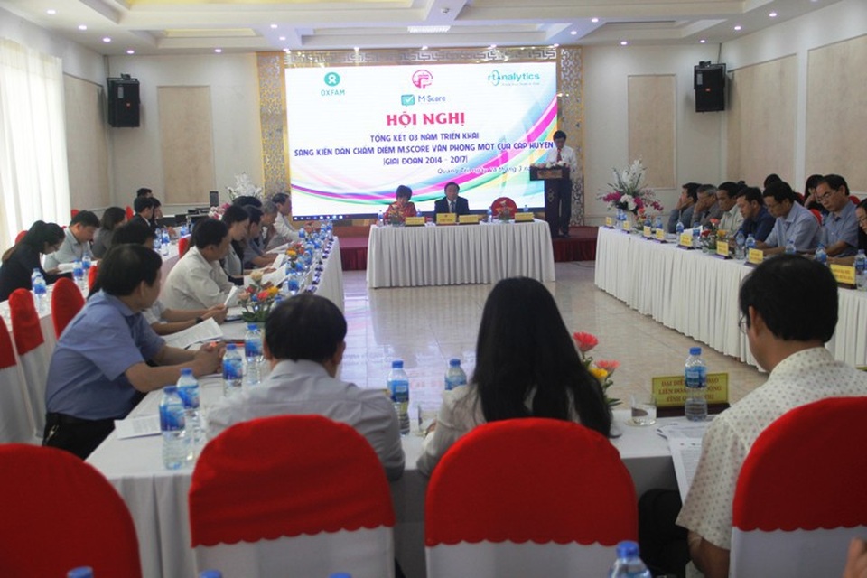 Việc giải quyết thủ tục đất đai đạt tỷ lệ hài lòng thấp - 1 Sáng kiến Dân chấm điểm Mscore được thực hiện tại Quảng Trị 3 năm nay và đã ghi nhận hơn 35.000 lượt người dân tương tác