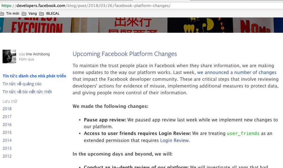 Facebook bất ngờ cắt cầu: Dân buôn online Việt kêu trời - 1
Facebook đồng loạt chặn API các bên thứ 3 sau bê bối dữ liệu người dùng