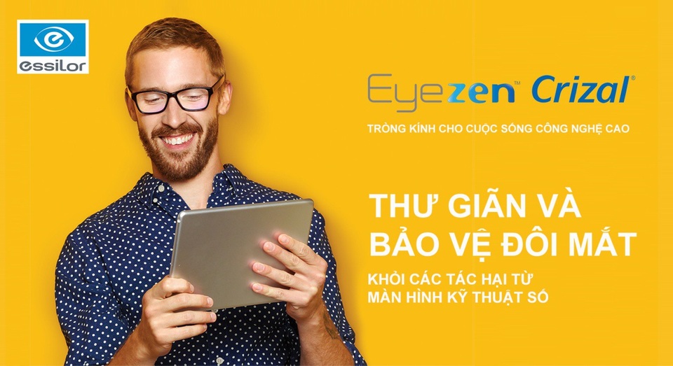 EYEZEN CRIZAL – Giải pháp mới bảo vệ và thư giãn mắt trong thời đại kỹ thuật số - 2 Eyezen giúp mắt trở nên thoải mái, thư giãn khi nhìn màn hình
