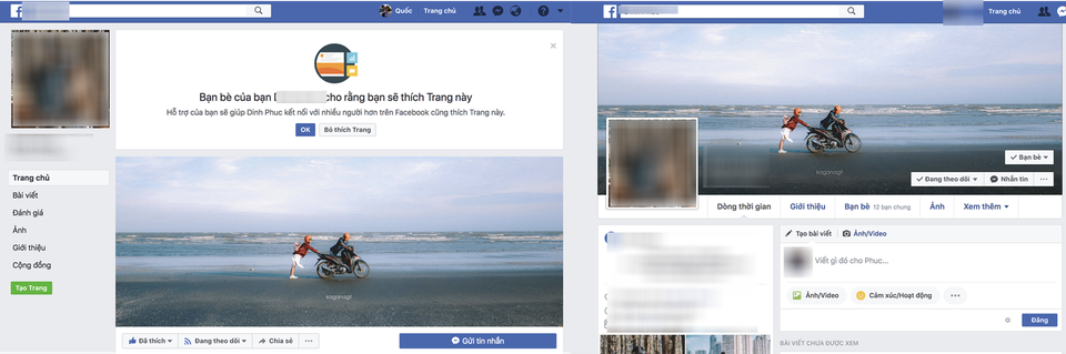 Nhiều người dùng Việt bất ngờ chuyển tài khoản cá nhân từ Facebook sang fanpage - 2 Hai tài khoản đều đang hoạt động song song nhau