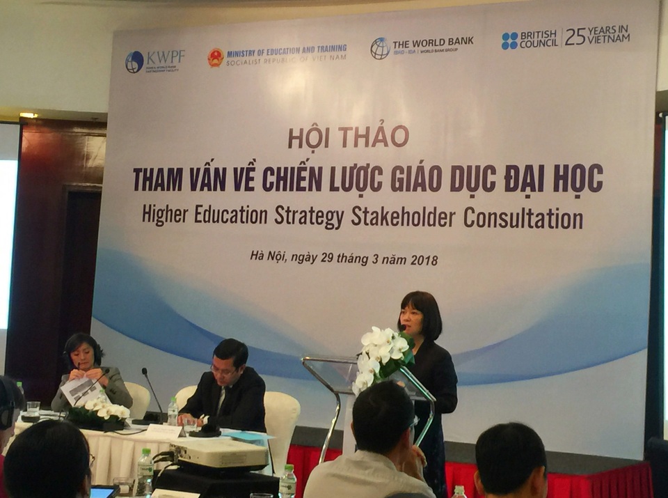 PISA xếp hạng cao thế giới, sao chất lượng nhân lực Việt Nam chưa cao? - 3
Đại diện Ngân hàng Thế giới tại Việt Nam trình bày khát vọng cho giáo dục đại học Việt Nam.