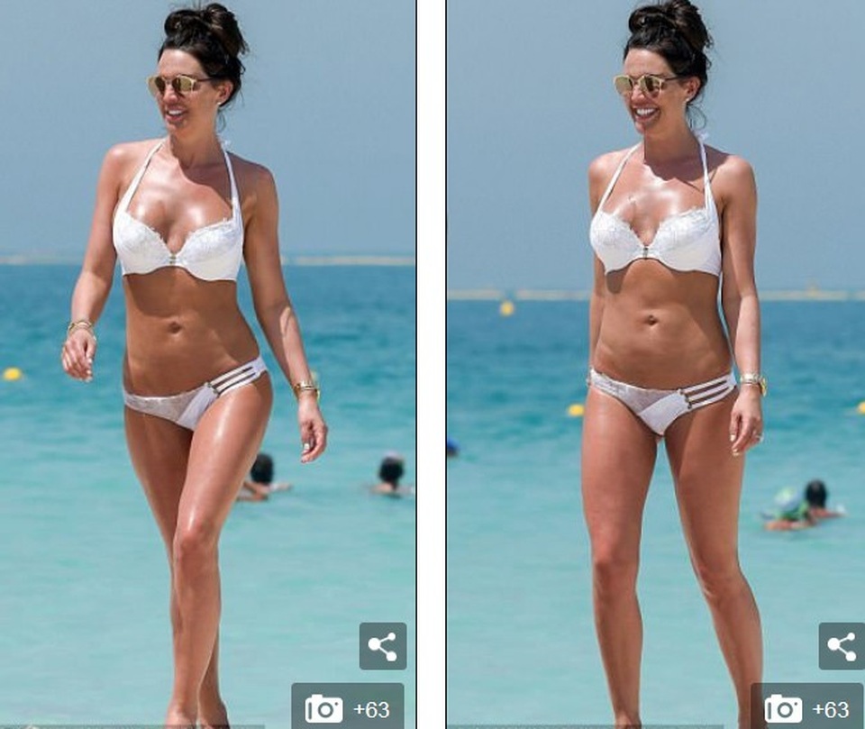 
Danielle Lloyd rạng rỡ sải bước trên bãi biển mà cô rất yêu thích
