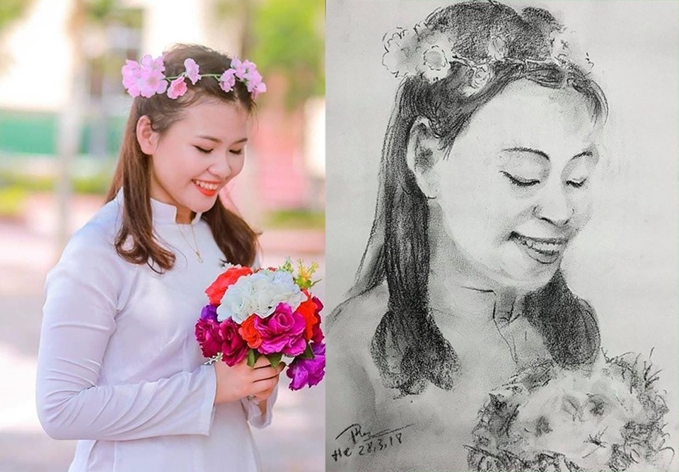 Giới trẻ than trời vì tranh chân dung "từ thiên nga thành quạ đen" - 1 Bức ảnh chân dung được bạn Thùy Linh đăng tải