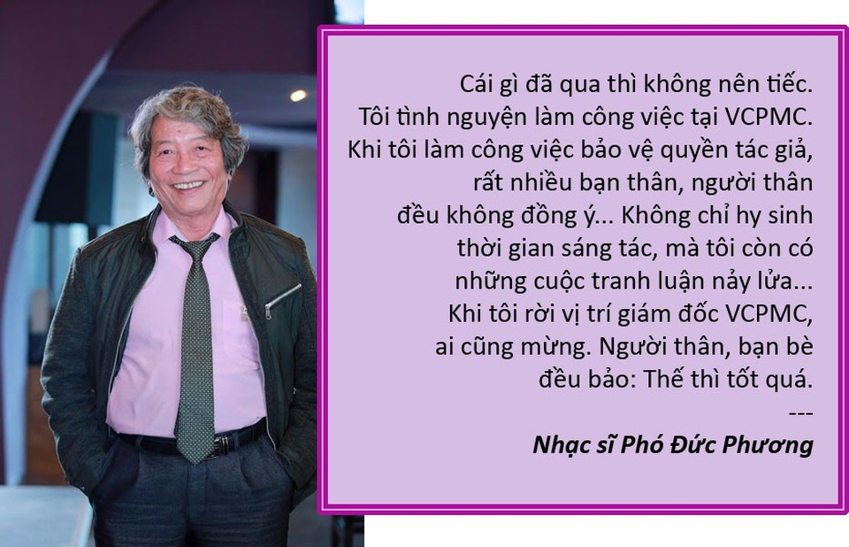 Xem thêm: Phó Đức Phương nói về “cái giá phải trả” khi ngồi ghế giám đốc VCPMC